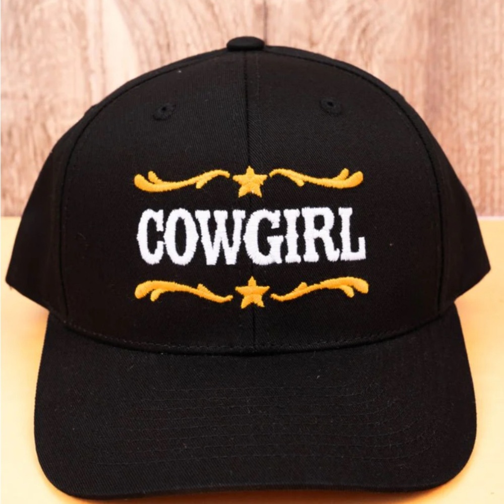 Black and Yellow Cowgirl Hat with Western Flair